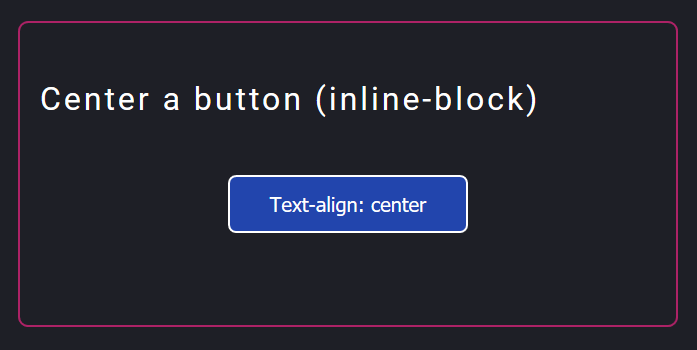 How to center a button with HTML & CSS - Coder Coder